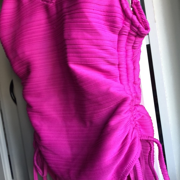 Jessica Simpson Fuchsia Ribbed Swimsuit - Picture 4 of 7